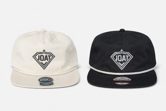 (20) Premium Black rope JOAT hat and (20) Premium Cream rope JOAT hat. Limited run!